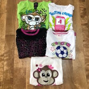 5 girls long sleeve shirts size 12
